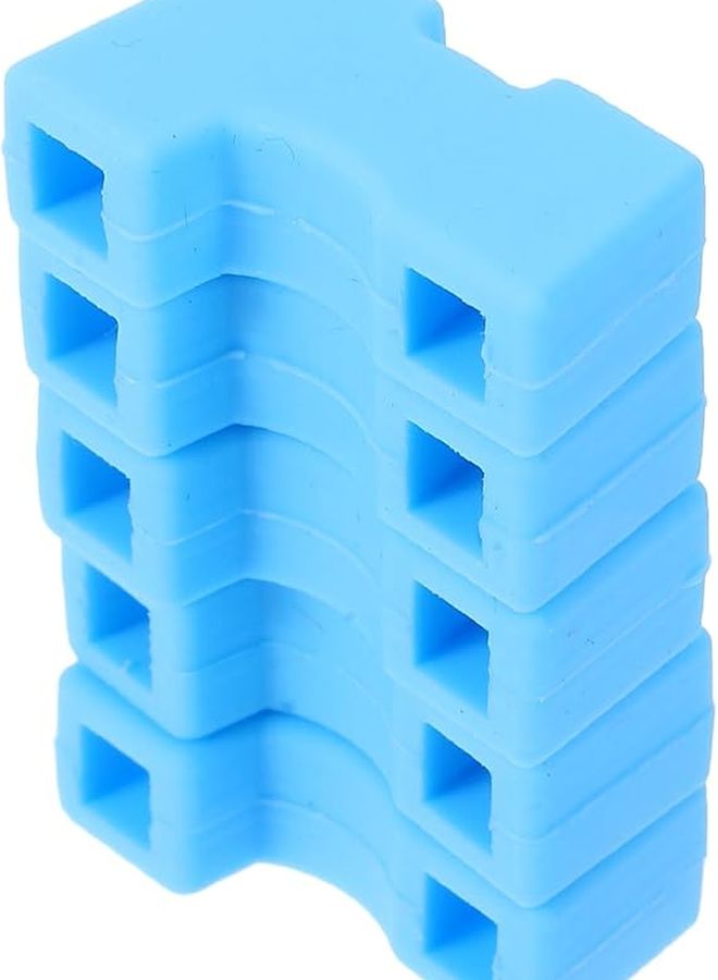 Non Slip Silicone Chopstick Training Aid Connector For Kids And Seniors Blue 5 Pack - Image 1